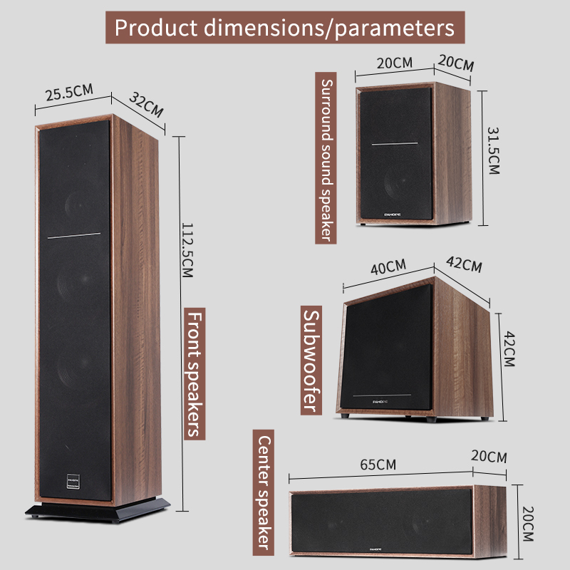 Home Theater System 7.1 Surround Sound - 7.1 Tower Houten Home Theater Systeem