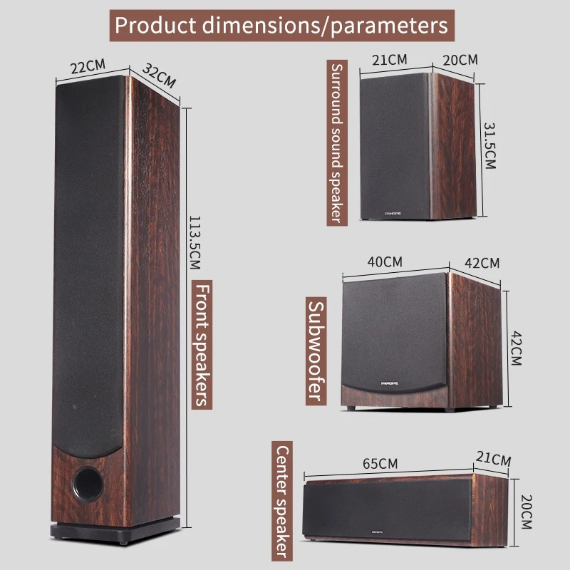 Home Theater System 7.1 Surround Sound - 7.1 Home Theatersysteem met staande speakers,