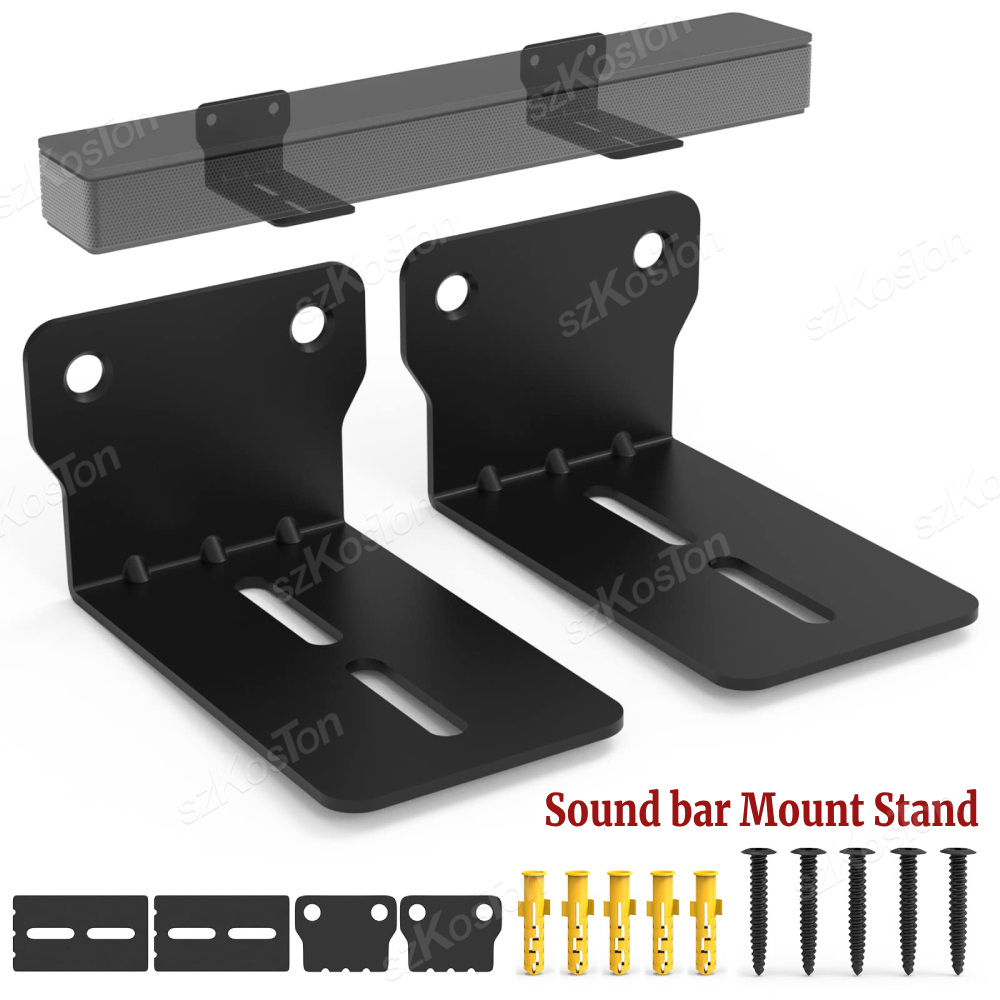 Soundbar Wall Mount Bracket Universal - 2 stuks Soundbar Wandbeugels Onder TV