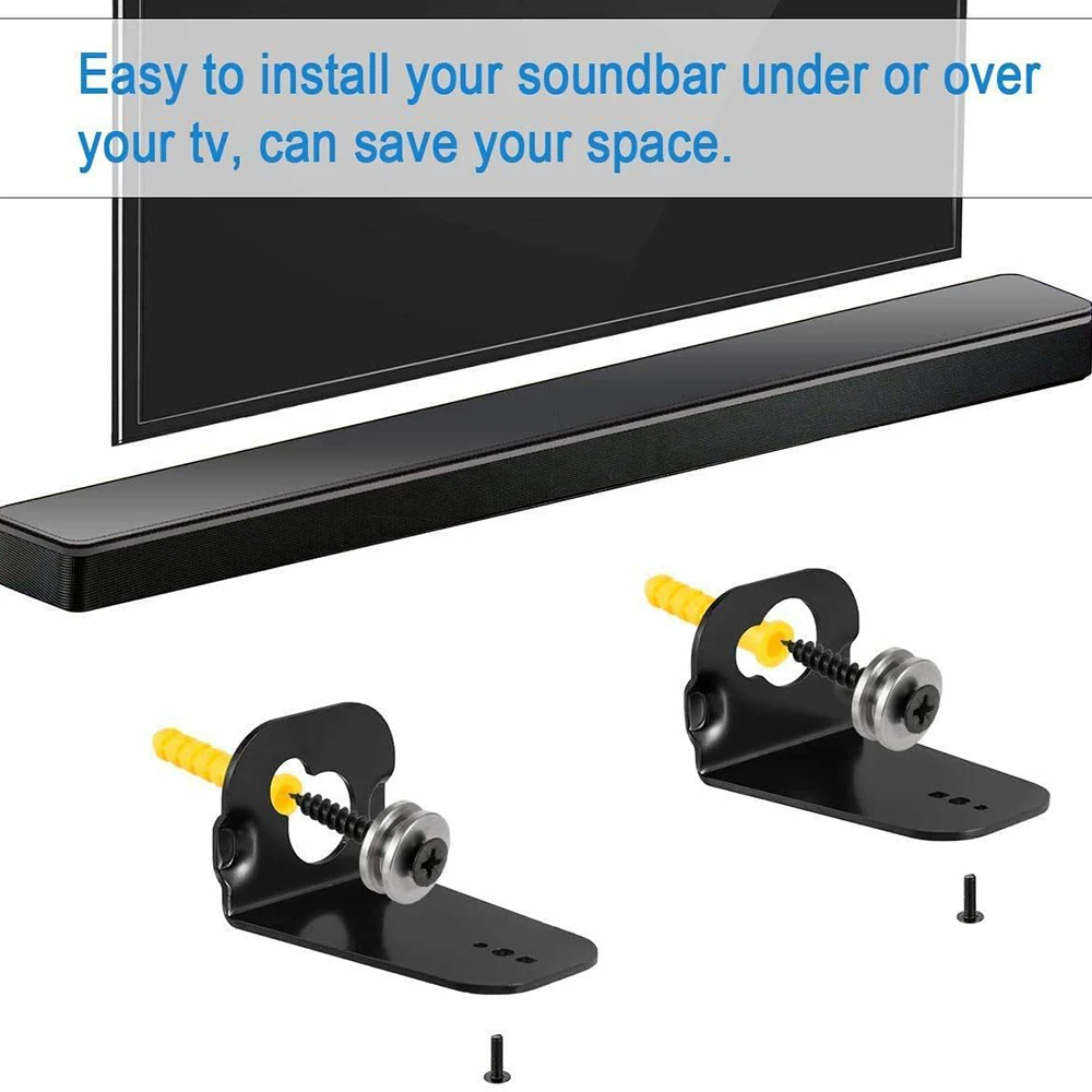 Speaker Wall Ceiling Mount Bracket - 2 Stks/set Soundbar Muurbeugels W/Schroef Audio