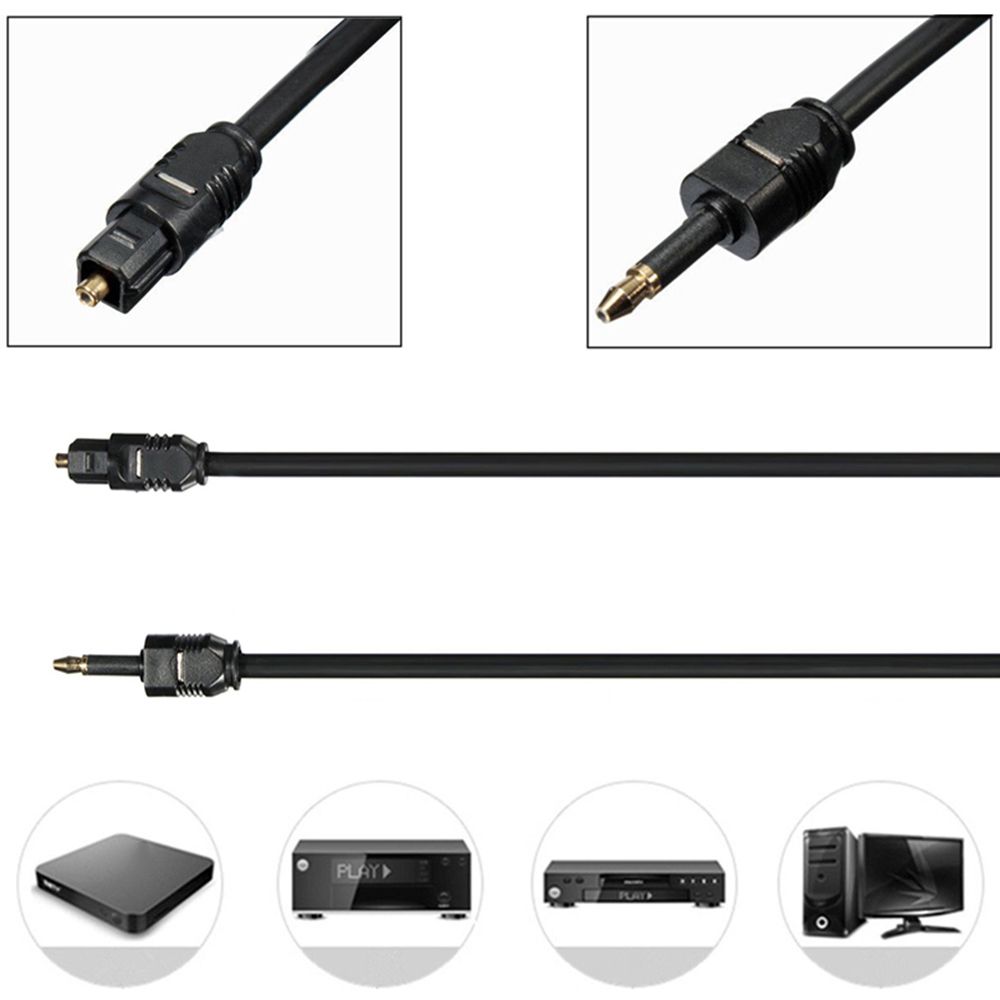 Optical Audio Cable Toslink Gold Plated - Connector Vergulde SPDIF-lijn 3,5 mm naar