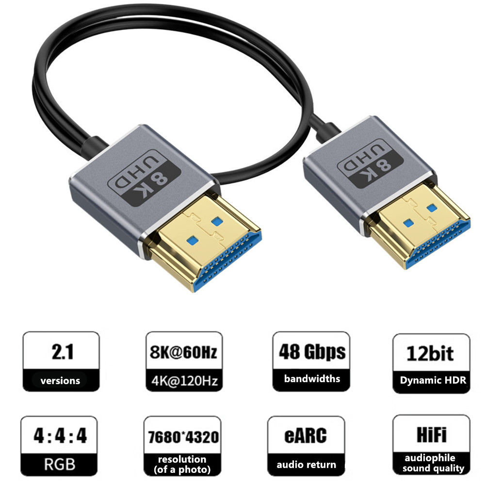 Hdmi 2.1 Cable 8K 60Hz 48Gbps Earc - Coaxiale HDMI 8K HDMI 2.1-kabel Ultrahoge