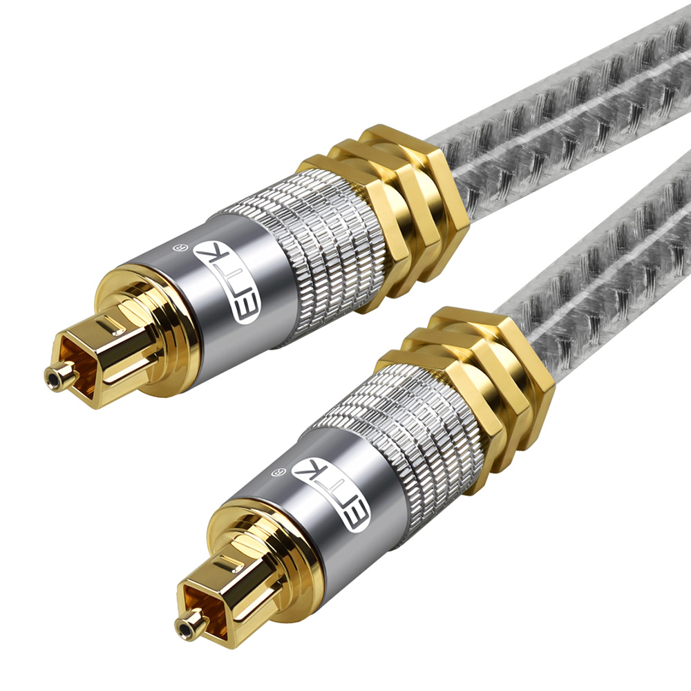 Optical Audio Cable Toslink Gold Plated - Emk Top Grade OD8.0mm Spdif Optische