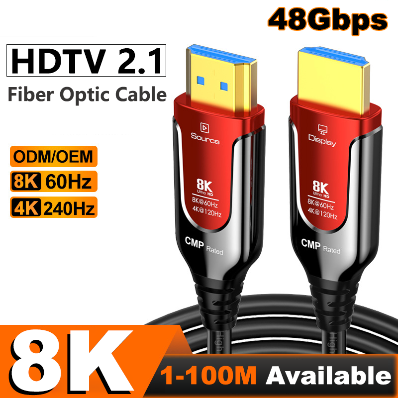 Hdmi 2.1 Cable 8K 60Hz 48Gbps Earc - CMP brandwerende 8K HDMI 2.1 optische