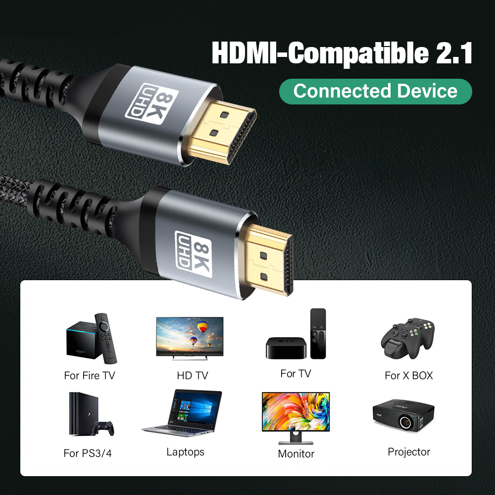 8K 60HZ 4K 120HZ HDMI 2.1-kabe - Hdmi 2.1 Cable 8K 60Hz 48Gbps Earc recensie en prijs