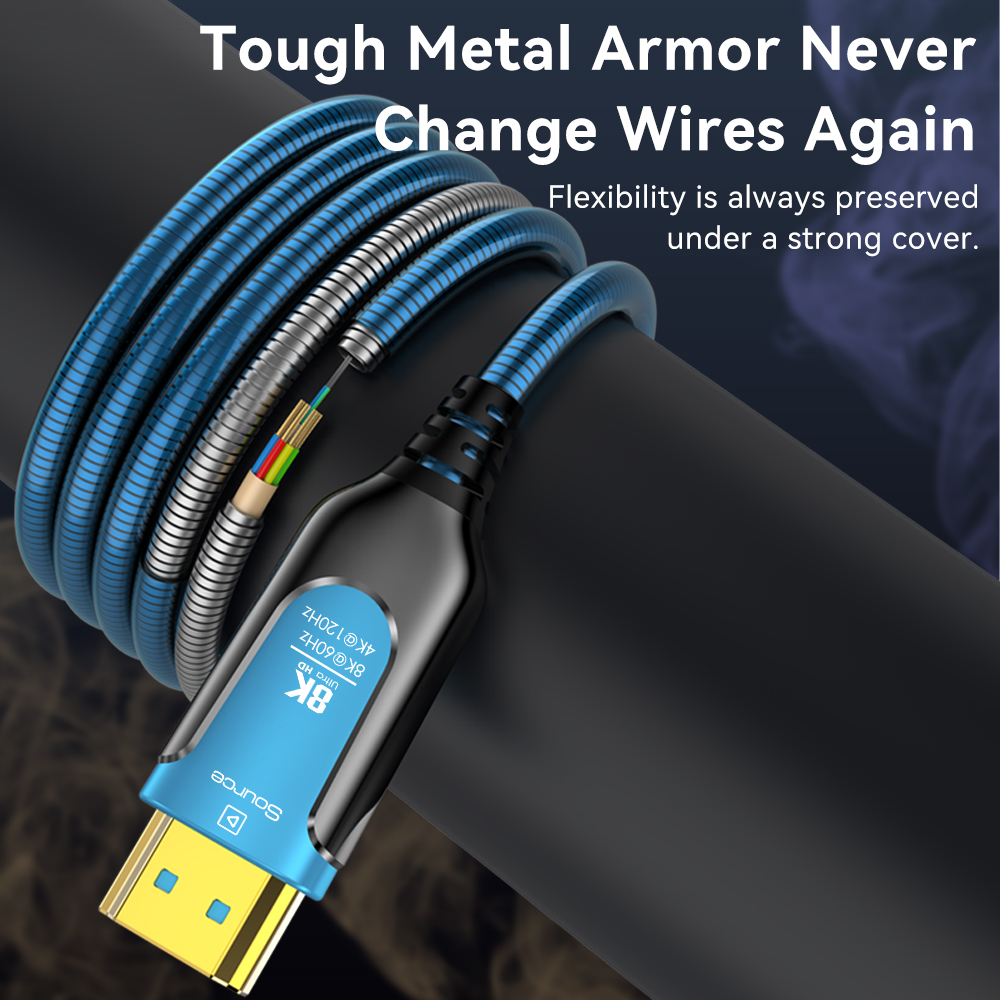 8K Gepantserde HDMI Glasvezelk - Hdmi 2.1 Cable 8K 60Hz 48Gbps Earc recensie en prijs