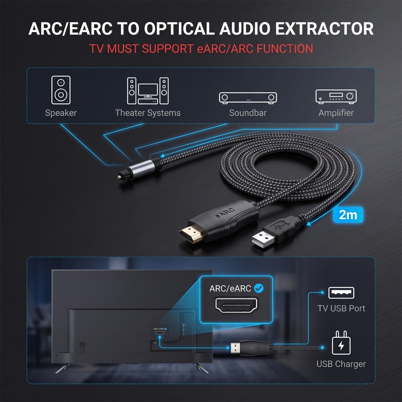 HDMI EARC ARC naar Optische SP - Dolby Atmos Soundbar Hdmi Earc recensie en prijs