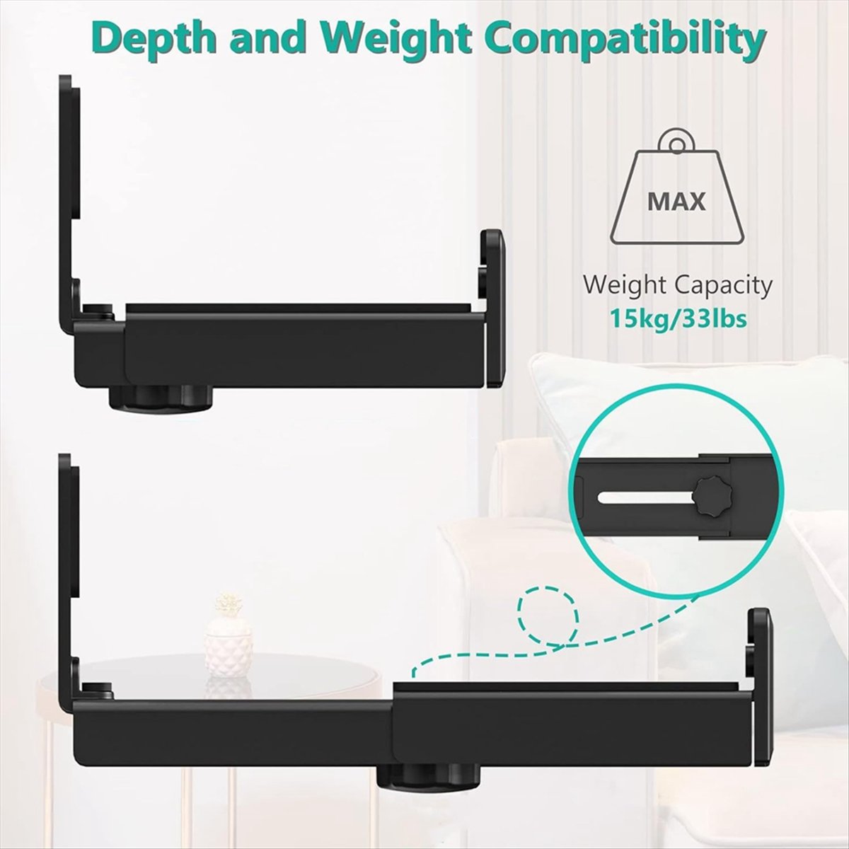 AT42 2PCS Universele Soundbar- - Soundbar Wall Mount Bracket Universal recensie en prijs