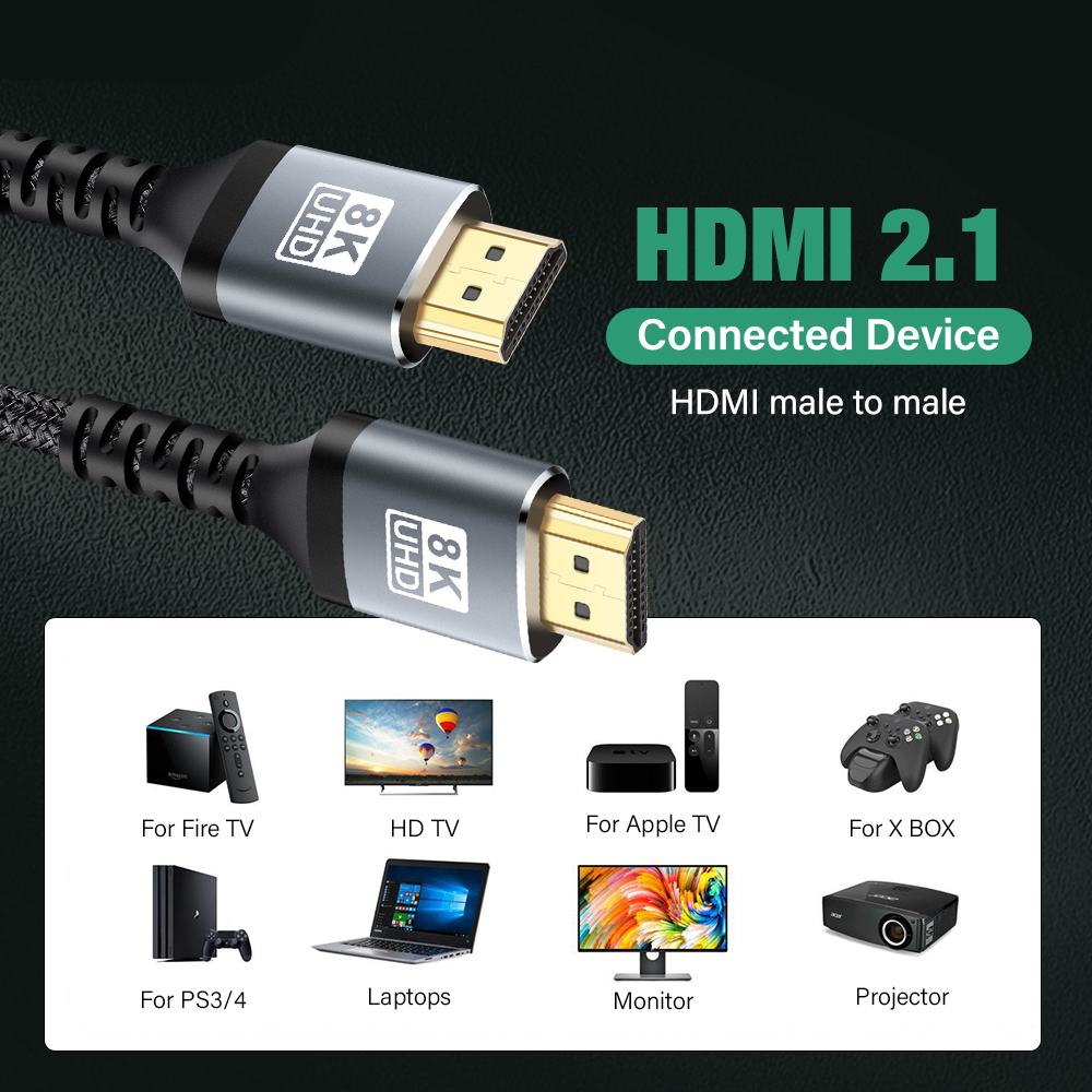 8K HDMI 2.1-kabel, 48 Gbps, 8K - Hdmi 2.1 Cable 8K 60Hz 48Gbps Earc recensie en prijs