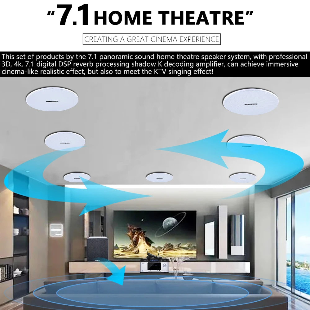 7.1 Home Theater Plafondluidsp - Home Theater System 7.1 Surround Sound recensie en prijs