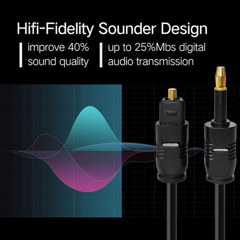 Connector Vergulde SPDIF-lijn  - Optical Audio Cable Toslink Gold Plated recensie en prijs