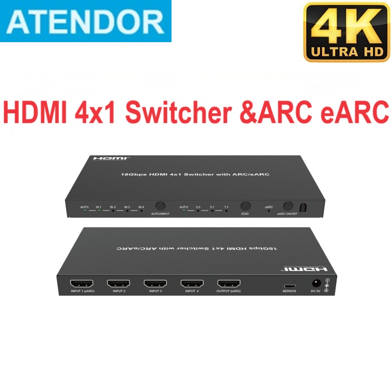 HDMI-compatibele 2.0 Switch4x1 - Dolby Atmos Soundbar Hdmi Earc recensie en prijs