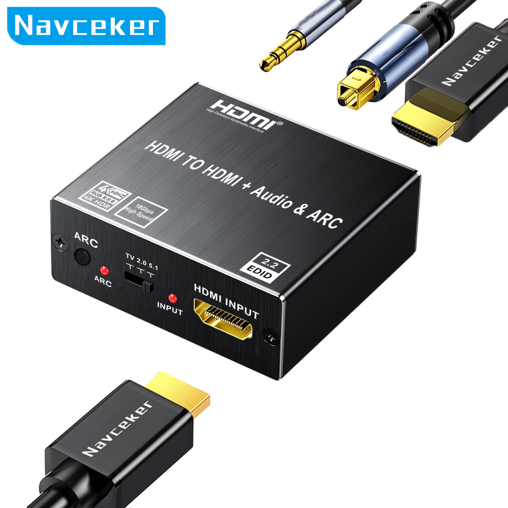 Navceker HDMI Audio Extractor  - Dolby Atmos Soundbar Hdmi Earc recensie en prijs