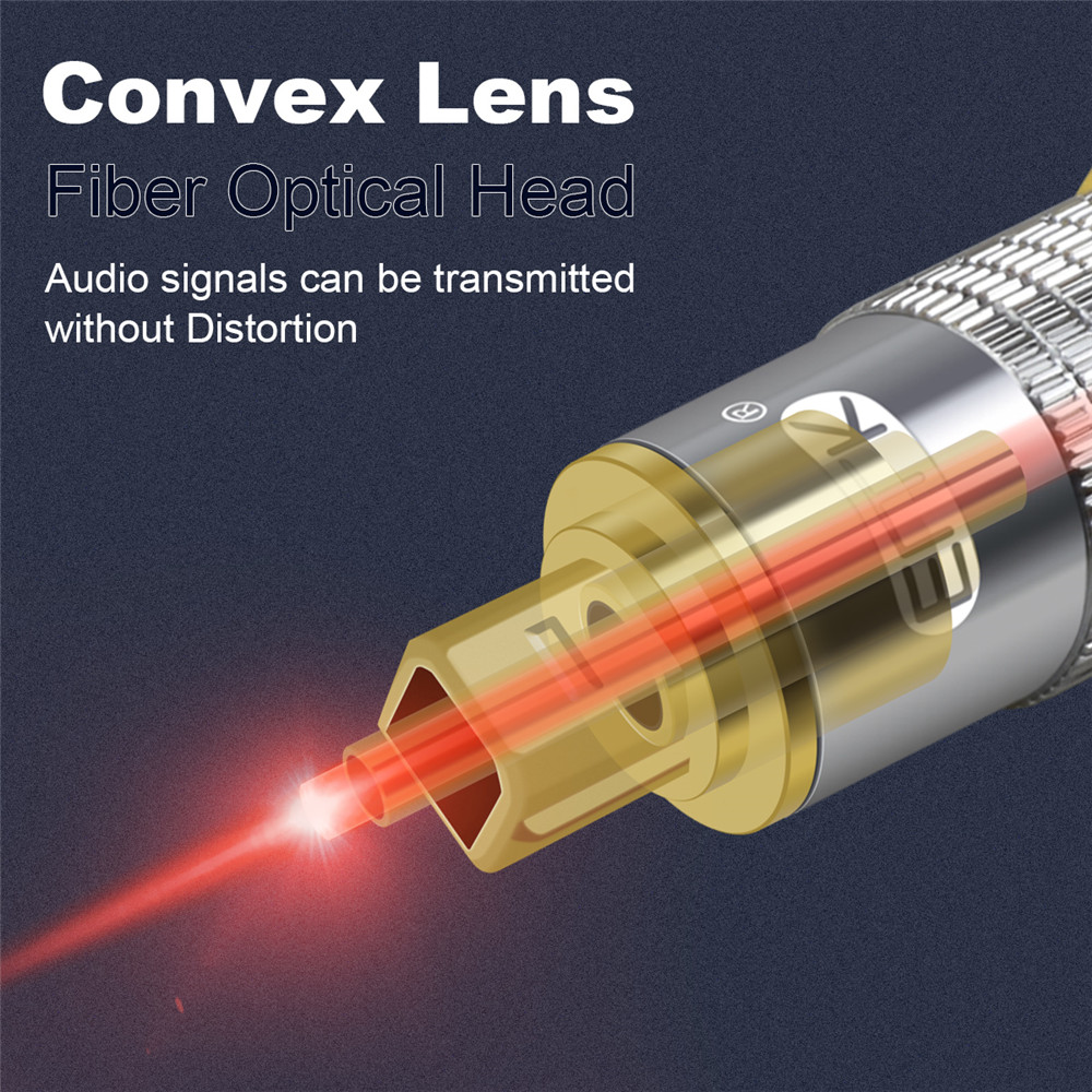 Emk Top Grade OD8.0mm Spdif Op - Optical Audio Cable Toslink Gold Plated recensie en prijs