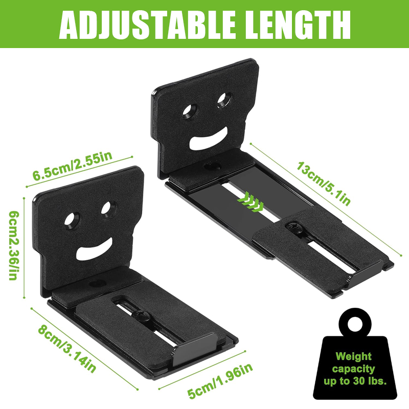 2 stuks wandbeugel voor soundb - Soundbar Wall Mount Bracket Universal recensie en prijs