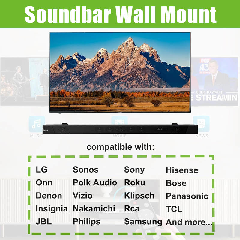 2 stuks wandbeugel voor soundb - Soundbar Wall Mount Bracket Universal recensie en prijs