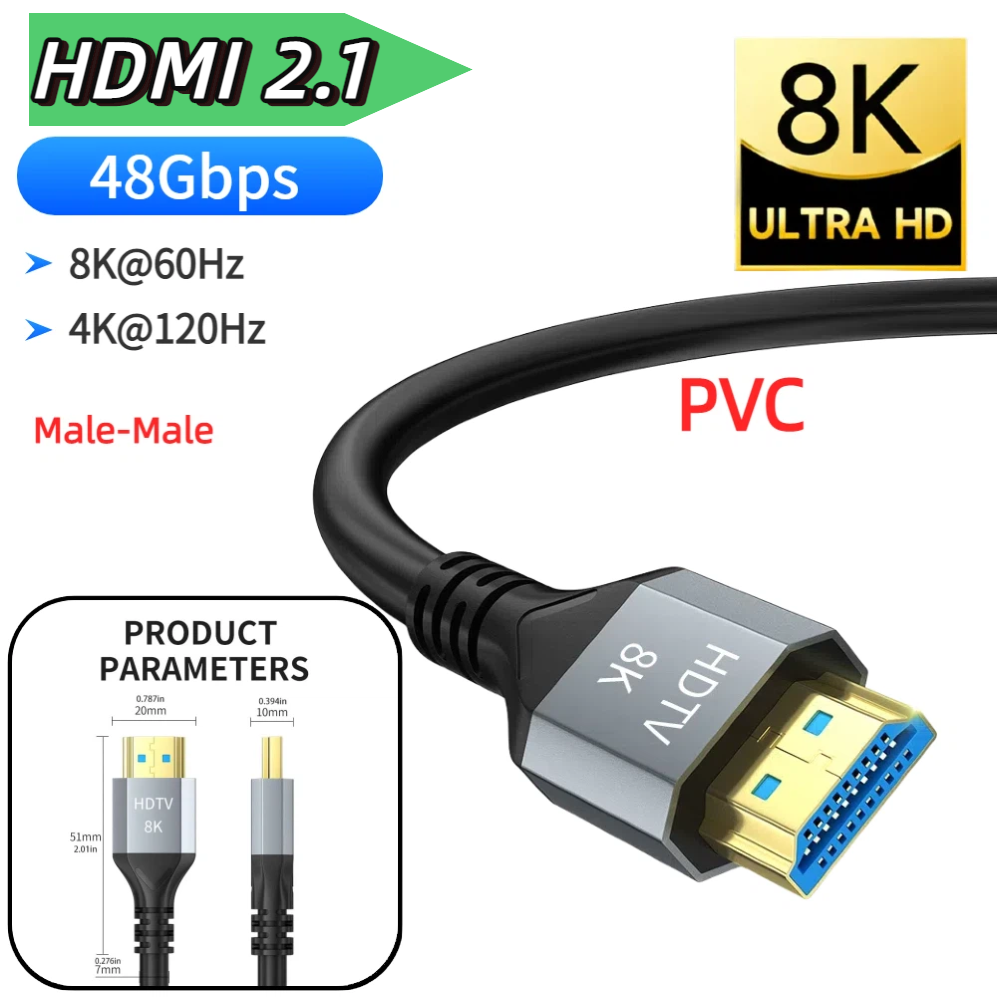 8K HDMI-kabel HDMI 2.1 8K@60Hz - Hdmi 2.1 Cable 8K 60Hz 48Gbps Earc recensie en prijs